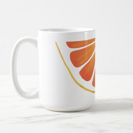 Citrus Orange Grapefruit Slice Art Kaffeetasse (Links)