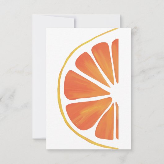Citrus Orange Grapefruit Slice Art Karte (Vorderseite)