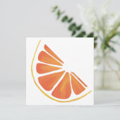 Citrus Orange Grapefruit Slice Art Karte (Stehend Vorderseite)