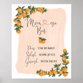 Citrus Orange Greenerenery Süsse Momosa Bar Sign Poster (Vorne)