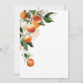 Citrus Orange He or She Greenerity Gender Reveal Einladung (Rückseite)