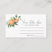 Citrus Orange - Ideen für die Datumsnacht \ Datum Begleitkarte (Vorderseite)