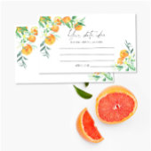 Citrus Orange - Ideen für die Datumsnacht \ Datum  Begleitkarte