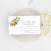 Citrus Orange - Ideen für die Datumsnacht \ Datum  Begleitkarte