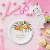 Citrus Orange Kleine Süsse Kinderdusche Pappteller (Party)