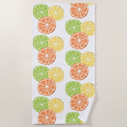 Citrus Orange Lemon Limon Summer Strandtuch (Vorderseite)
