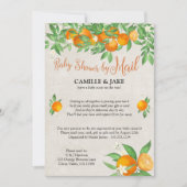 Citrus Orange Little Süsse Baby Shower by Mail Einladung (Vorderseite)