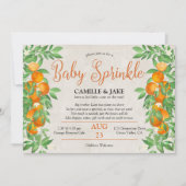 Citrus Orange Little Süsse Neutral Baby Sprinkle Einladung (Vorderseite)