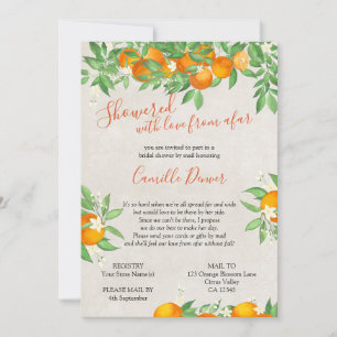 Citrus Orange Love aus der Ferne Brautparty per Po Einladung