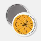 Citrus Orange-Magnet rund Magnet (Vorderseite/Rückseite)
