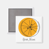 Citrus Orange-Magnetquadrat Magnet (Vorderseite/Rückseite)