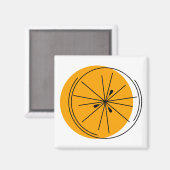 Citrus Orange-Magnetquadrat Magnet (Vorderseite/Rückseite)