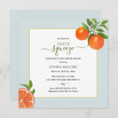 Citrus Orange Main Squeeze Brautparty Einladung (Vorne/Hinten)