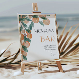 Citrus Orange Mama-osa Bar Baby Duschzeichen Poster