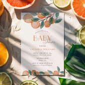 Citrus Orange Mandarinen Kinderdusche Einladung