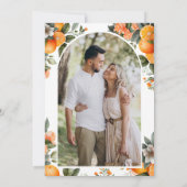 Citrus Orange Mason Jar Foto Wedding Save The Date (Rückseite)