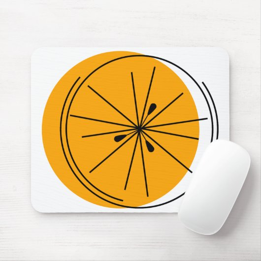 Citrus Orange-Mauspad Mousepad (Mit Mouse)