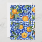 Citrus Orange Mediterranes Brautparty Einladung (Rückseite)
