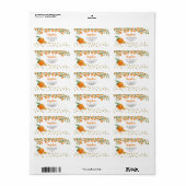 Citrus Orange Modern Address Label Adressaufkleber (Vorne)