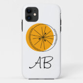 Citrus Orange Monogram iPhone Gehäuse Case-Mate iPhone Hülle (Rückseite)