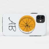 Citrus Orange Monogram iPhone Gehäuse Case-Mate iPhone Hülle (Rückseite (Horizontal))