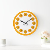 Citrus Orange Multi clock rund Große Wanduhr (Zuhause)