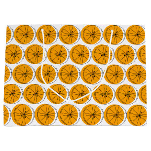 Citrus Orange Multi Geschenktasche groß Große Geschenktüte