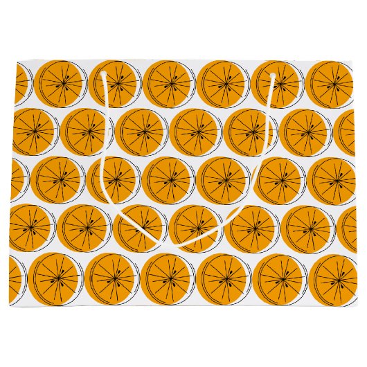 Citrus Orange Multi Geschenktasche groß Große Geschenktüte (Vorderseite)