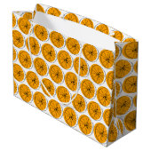Citrus Orange Multi Geschenktasche groß Große Geschenktüte (Rückseite Schrägansicht)