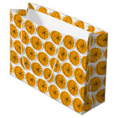 Citrus Orange Multi Geschenktasche groß Große Geschenktüte (Vorderseite Schrägansicht)
