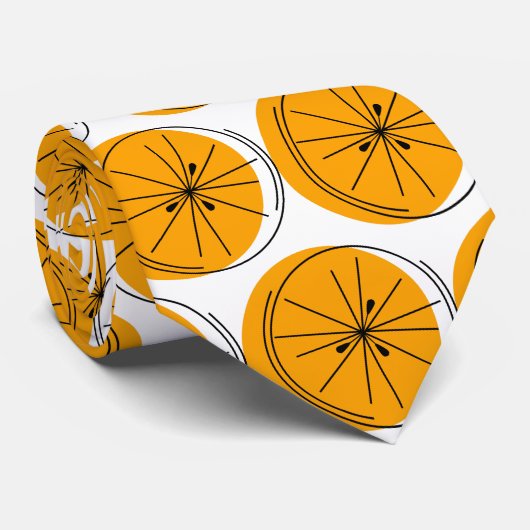 Citrus Orange Multi Krawatte (Gerollt)