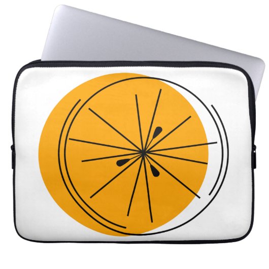 Citrus Orange Notebook-Ärmel Laptopschutzhülle (Vorderseite)