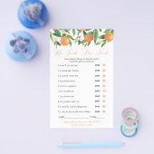 Citrus Orange Paare Dusche sagte er sagte, sie sag Flyer (Einzeln)