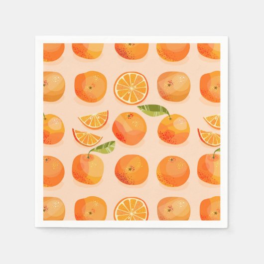 Citrus Orange Paper Napkin Serviette (Vorderseite)