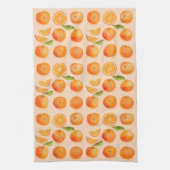 Citrus Orange Pattern Geschirrtuch (Vertikal)