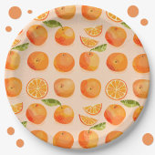 Citrus Orange Pattern Pappteller