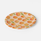 Citrus Orange Pattern Pappteller (Schrägansicht)