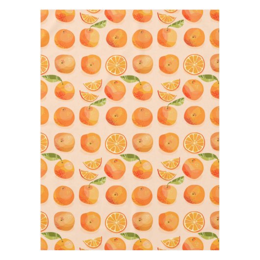 Citrus Orange Pattern Tischdecke (Vorderseite)