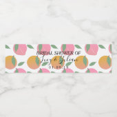 Citrus Orange Peaches FruchtWedding Wasserflaschenetikett (Einzelnes Label)