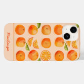 Citrus Orange Personalisiert Case-Mate iPhone Hülle (Rückseite (Horizontal))