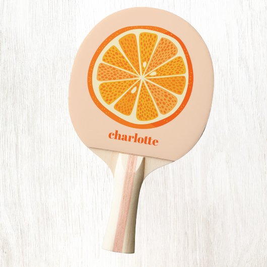 Citrus Orange Personalisiert Fun Frucht Tischtennis Schläger