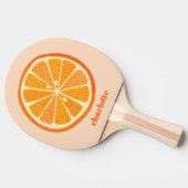 Citrus Orange Personalisiert Fun Frucht Tischtennis Schläger (Seitenansicht)
