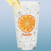 Citrus Orange Personalisiert Glas