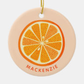 Citrus Orange Personalisiert Keramik Ornament (Vorne)