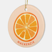 Citrus Orange Personalisiert Keramik Ornament (Links)