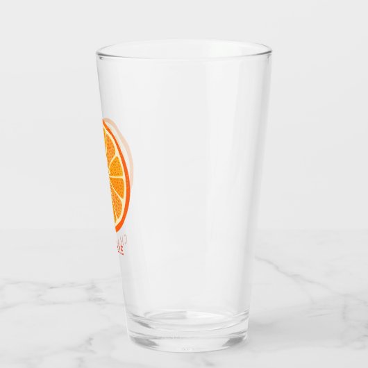 Citrus Orange Personalized Glas (Links)