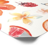 Citrus Orange Pink Brautparty-Willkommensschild Poster (Ecke)