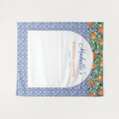 Citrus Orange Positano Tile Foto Hintergrund Wandteppich (Vorderseite (Horizontal))