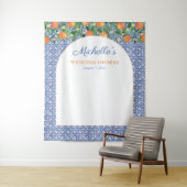 Citrus Orange Positano Tile Foto Hintergrund Wandteppich (Beispiel)