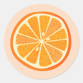 Citrus Orange Runder Aufkleber